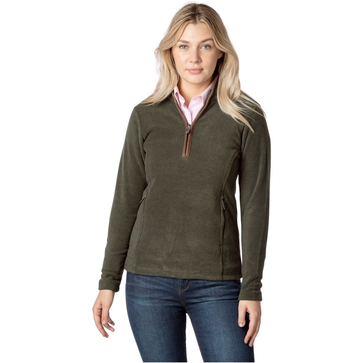 2025 Rydale Damen Huggate Overhead Fleece 406113 - Khaki